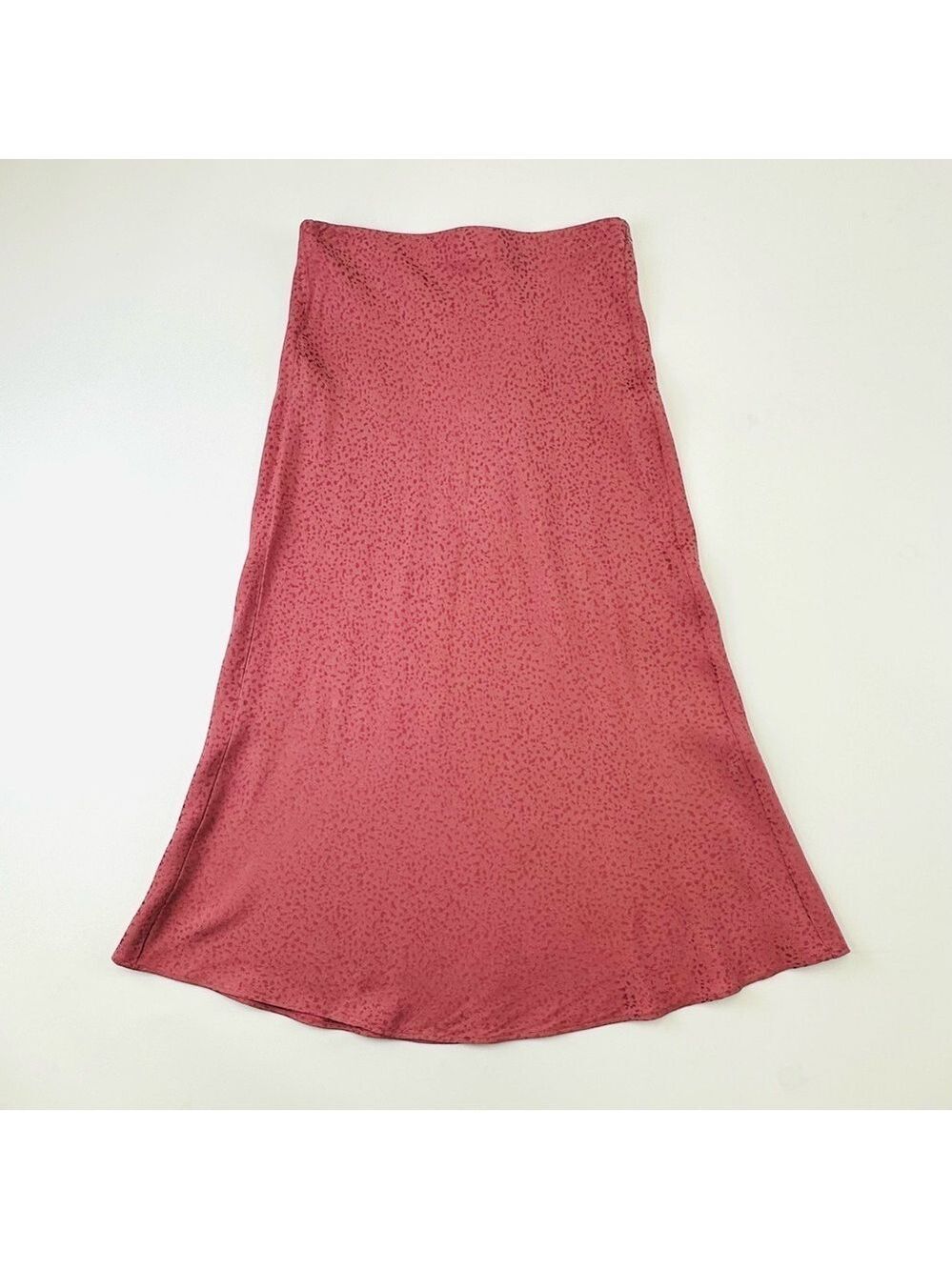 Loft rose aline skirt raindrop Small Pull on jacquard print stretch waist Flowy